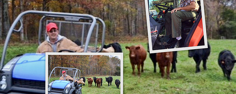 Ron Burleson on the farm